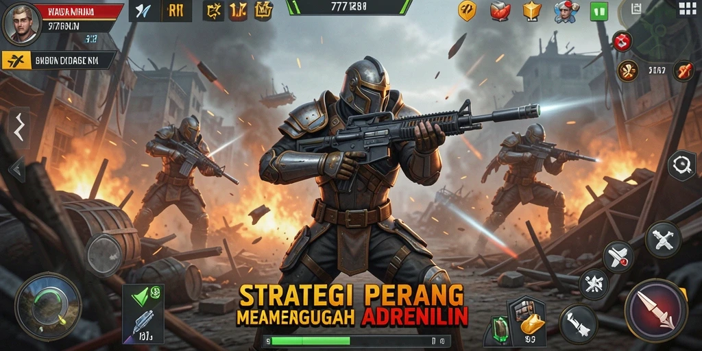 Gameplay menegangkan dalam membangun dan berstrategi di 77RT.