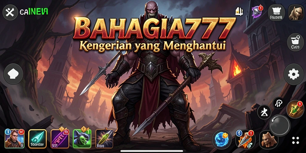 Screenshot gameplay BAHAGIA777 menampilkan momen mencekam di lokasi menyeramkan.