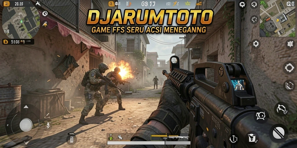 Tangkapan layar yang menunjukkan aksi permainan FPS yang mendebarkan di DJARUMTOTO.