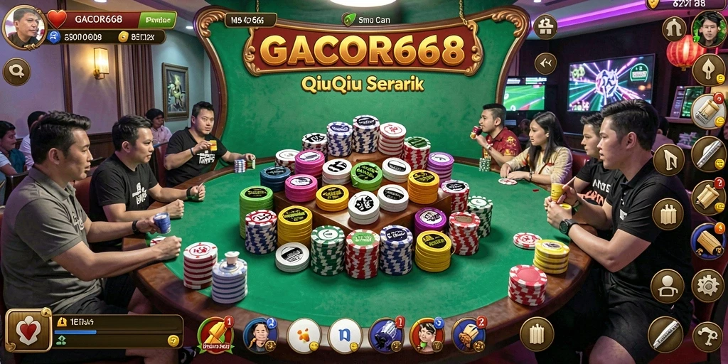 Tampilan gameplay QiuQiu yang seru di GACOR668.