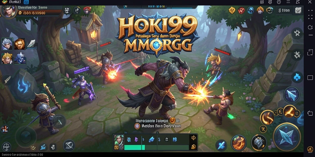Tampilan gameplay seru HOKI99 dalam dunia MMORPG.