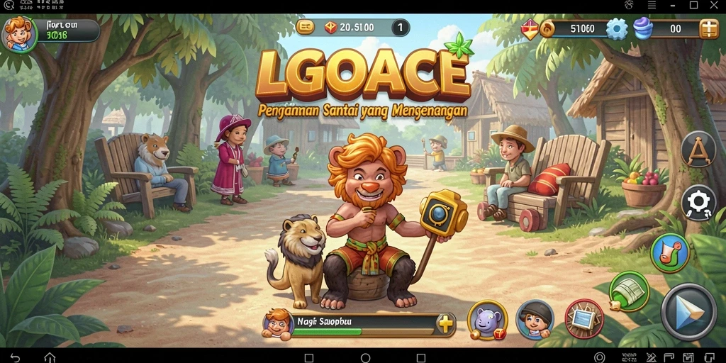 Tampilan gameplay LGOACE yang penuh warna dan seru.