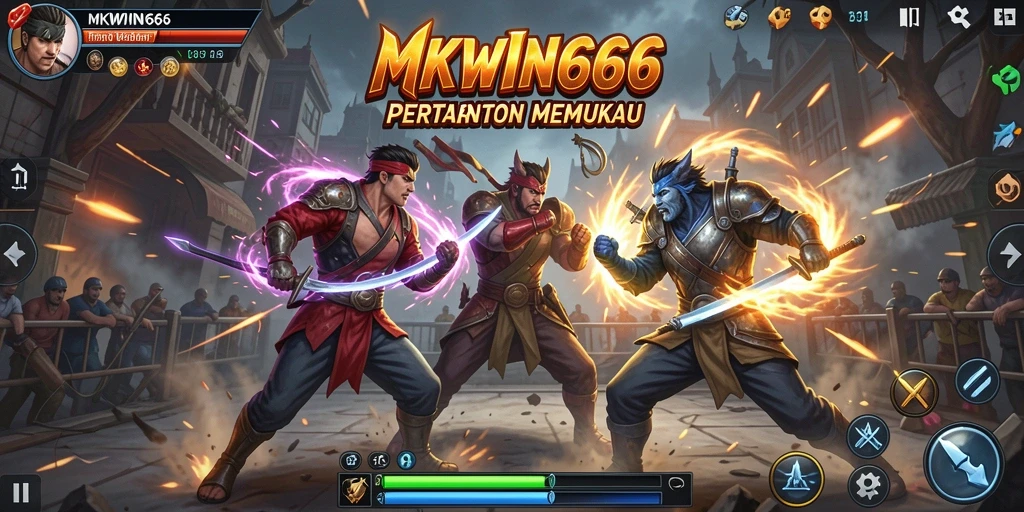Gameplay seru dalam MKWIN666, pertarungan epik antar karakter.