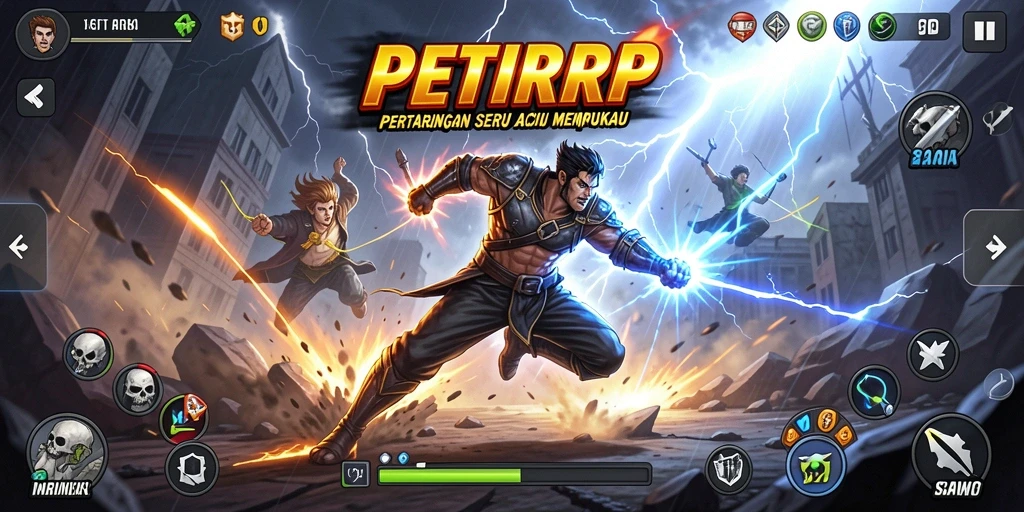 Tangkapan layar utama dari gameplay seru PETIRRP.