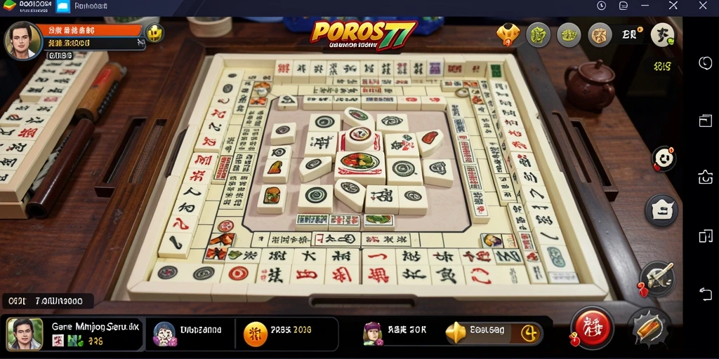 Screenshot POROS77 menampilkan keindahan grafik dan gameplay Mahjong yang menarik.
