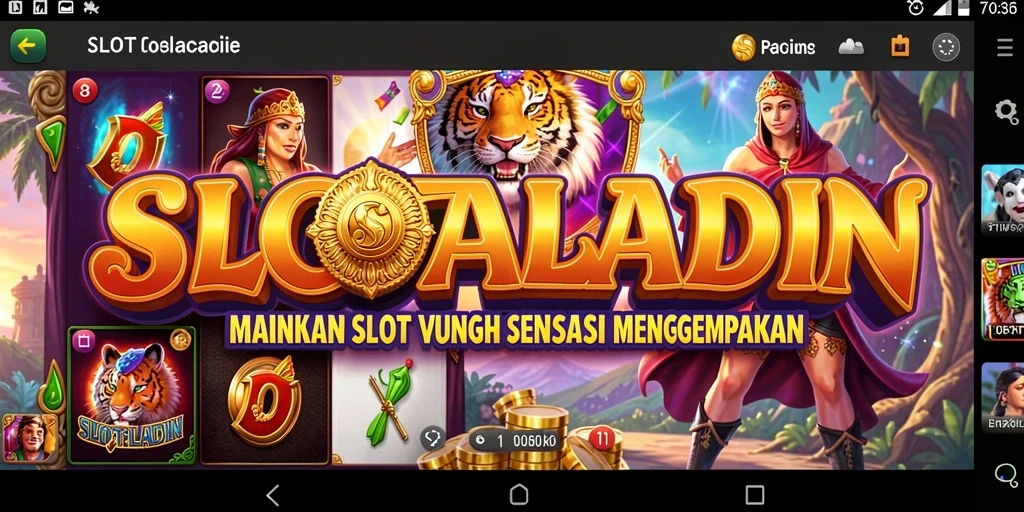 Tampilan gameplay mengasyikkan SLOTALADIN dengan grafik yang menawan.