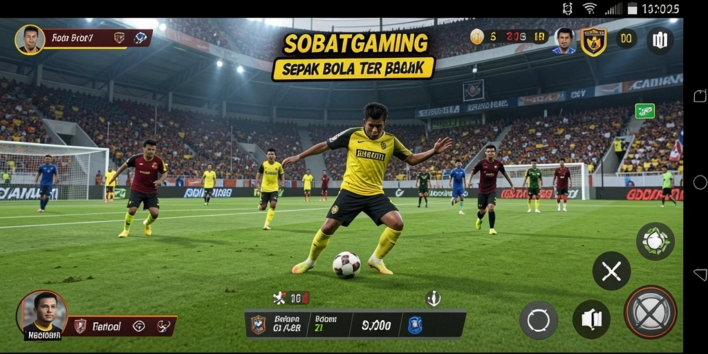 Screenshot gameplay SOBATGAMING yang menampilkan aksi seru di lapangan.