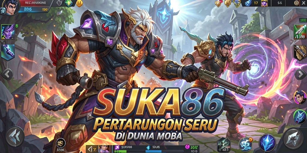 Tampilan gameplay SUKA86 dengan pertempuran intens dan strategi tim.