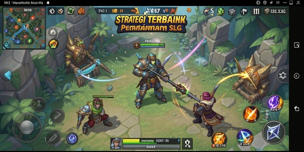 Gameplay SLG yang mendebarkan dengan banyak strategi.
